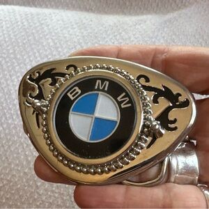 SOLD-  BMW Gold and Black Belt Buckle